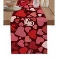 thumbnail image 1 of Ldtrchee Red Love Heart Valentines Table Runner 108 Inches, Pink Love Heart Bed Runner Dresser Scarves Tabletop for Indoor Outdoor Parties/Ceremony/Banquet, 13"x 108", 1 of 8