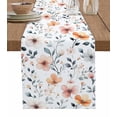 thumbnail image 1 of Ldtrchee Red Orange Spring Floral Table Runner 48 Inches, Summer Botanical Bed Runner Dresser Scarves Tabletop for Indoor Outdoor Parties/Ceremony/Banquet, 13" x 48", 1 of 8