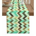 thumbnail image 1 of Ldtrchee Ripple Stripes Table Runner 72 Inches, Abstract Gradient Geometric Striped Bed Runner Dresser Scarves Tabletop for Indoor Outdoor Parties/Ceremony/Banquet, 14" x 72", 1 of 8