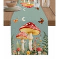 thumbnail image 1 of Ldtrchee Sage Green Mushroom Table Runner 72 Inches, Moon Spring Summer Floral Botanical Bed Runner Dresser Scarves Tabletop for Indoor Outdoor Parties/Ceremony/Banquet, 14" x 72", 1 of 8