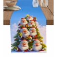 thumbnail image 1 of Ldtrchee Santa Christmas Tree Table Runner 48 Inches, Xmas Snowflake Blue Bed Runner Dresser Scarves Tabletop for Indoor Outdoor Parties/Ceremony/Banquet, 13" x 48", 1 of 8