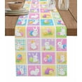 thumbnail image 1 of Ldtrchee Spring Easter Table Runner 120 Inches, Colorful Cute Bunny Egg Checkered Bed Runner Dresser Scarves Tabletop for Indoor Outdoor Parties/Ceremony/Banquet, 13"x 120", 1 of 8