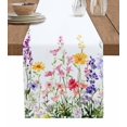 thumbnail image 1 of Ldtrchee Spring Floral Table Runner 90 Inches, Colorful Summer Botanical Weeping Bed Runner Dresser Scarves Tabletop for Indoor Outdoor Parties/Ceremony/Banquet, 13" x 90", 1 of 8