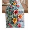 thumbnail image 1 of Ldtrchee Spring Floral Table Runner 90 Inches, Farmhouse Flowers Summer Botanical Bed Runner Dresser Scarves Tabletop for Indoor Outdoor Parties/Ceremony/Banquet, 13" x 90", 1 of 8