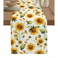 thumbnail image 1 of Ldtrchee Sunflower Table Runner 90 Inches, Cottagecore Pastel Farm Floral Plant Leaf Bed Runner Dresser Scarves Tabletop for Indoor Outdoor Parties/Ceremony/Banquet, 13" x 90", 1 of 8