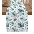 thumbnail image 1 of Ldtrchee Teal Spring Floral Table Runner 120 Inches, Watercolor Summer Botanical Flowers Bed Runner Dresser Scarves Tabletop for Indoor Outdoor Parties/Ceremony/Banquet, 13"x 120", 1 of 8