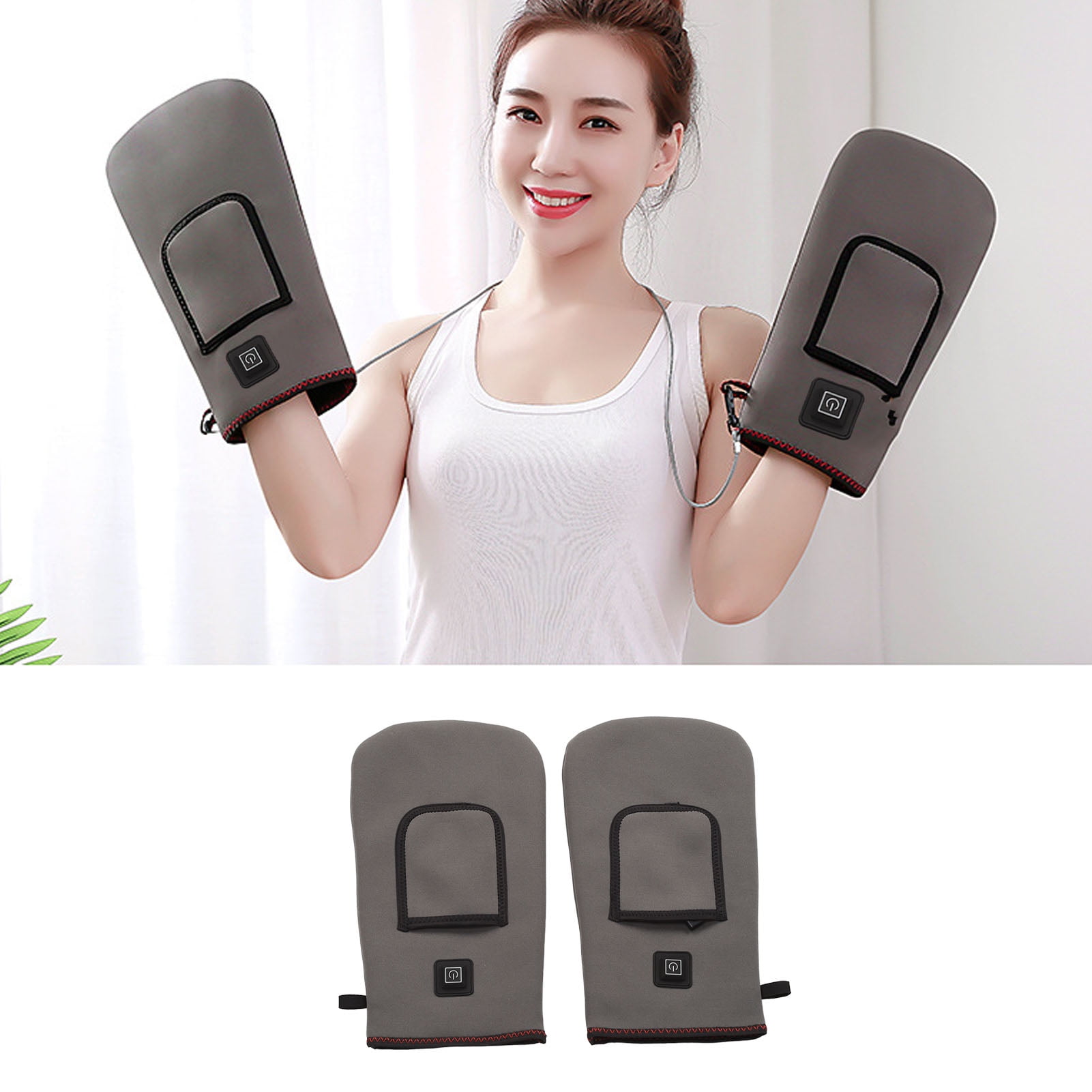 Ldyso Electric Heating Glove Thin Fingers Hemp Arm Hot Compress