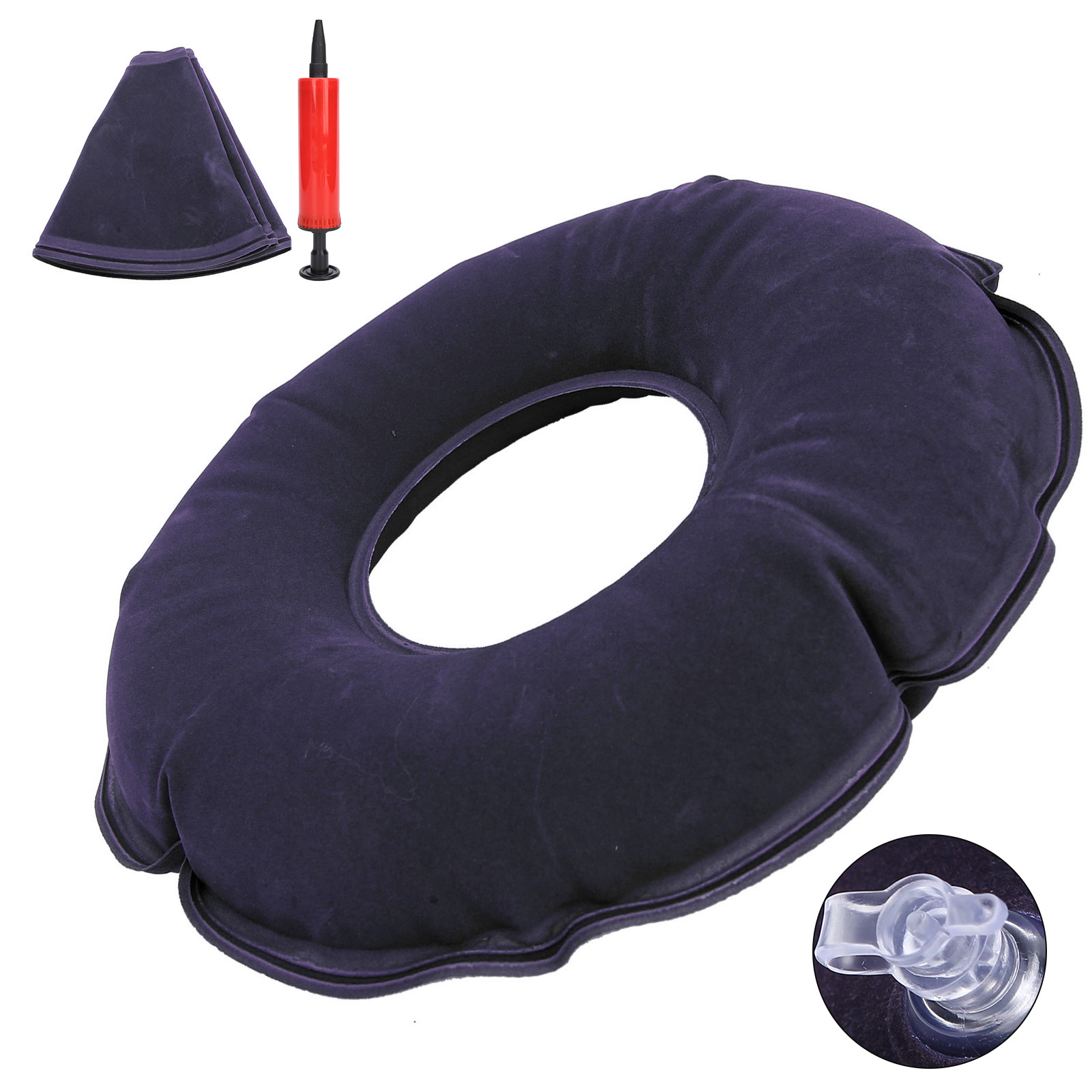 Ldyso Inflatable Anti-Decubitus Cushion Air Cushion Round With Inflatable Tube Elderly