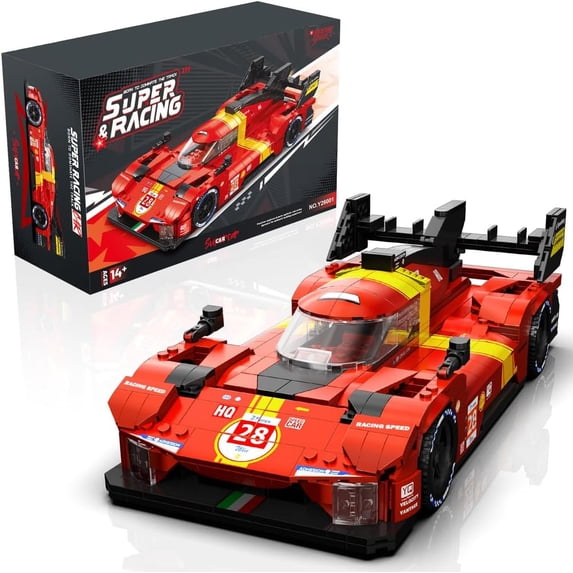 Le 499P Hypercar Model Car Kit, Collectible Racing Building Set for Adults, Detailed 1/16 Scale Hybrid Race Car to Display, Home or Office Décor, Gift for Motorsports Fans (A-Y26001)