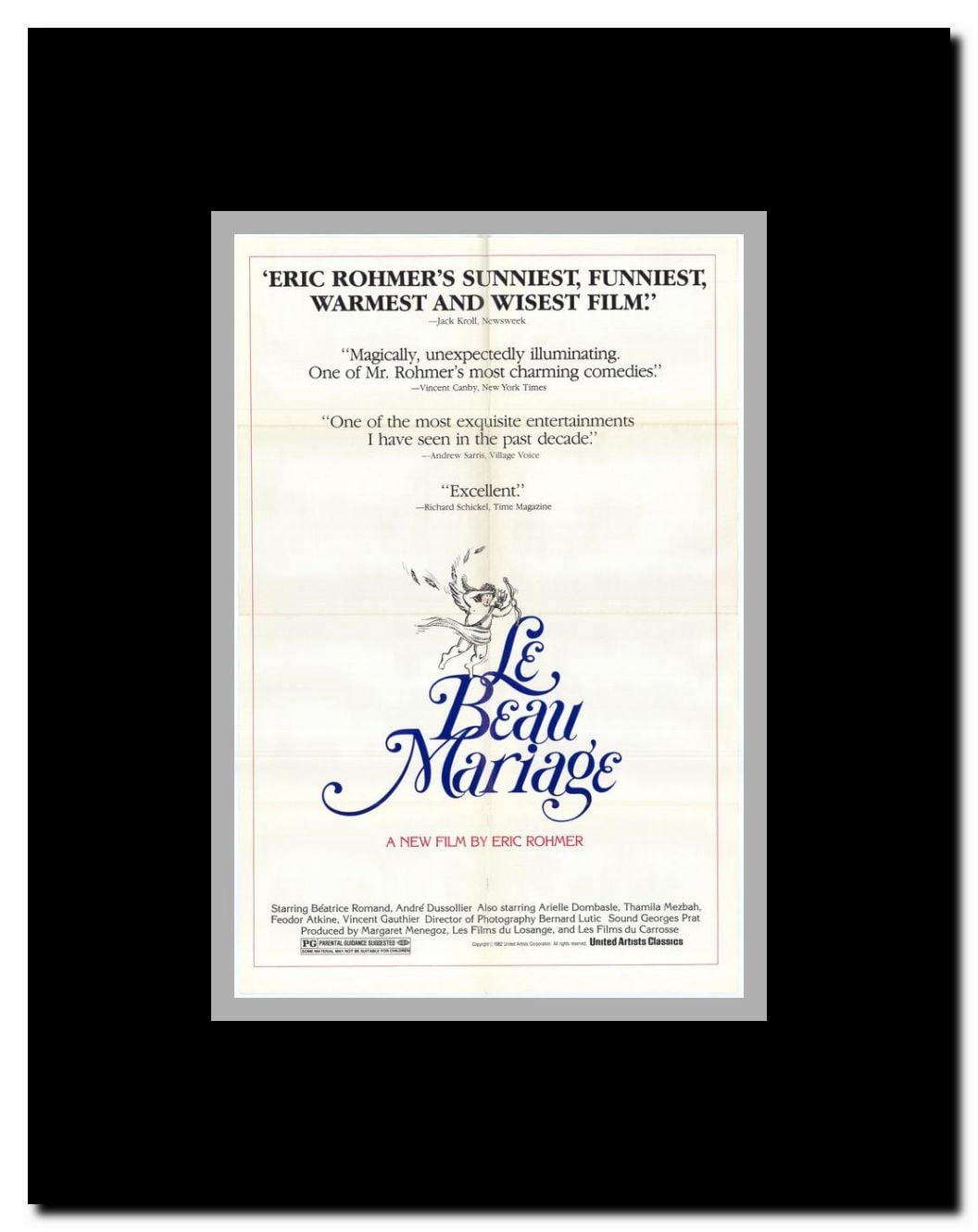Le Beau Mariage Framed Movie Poster