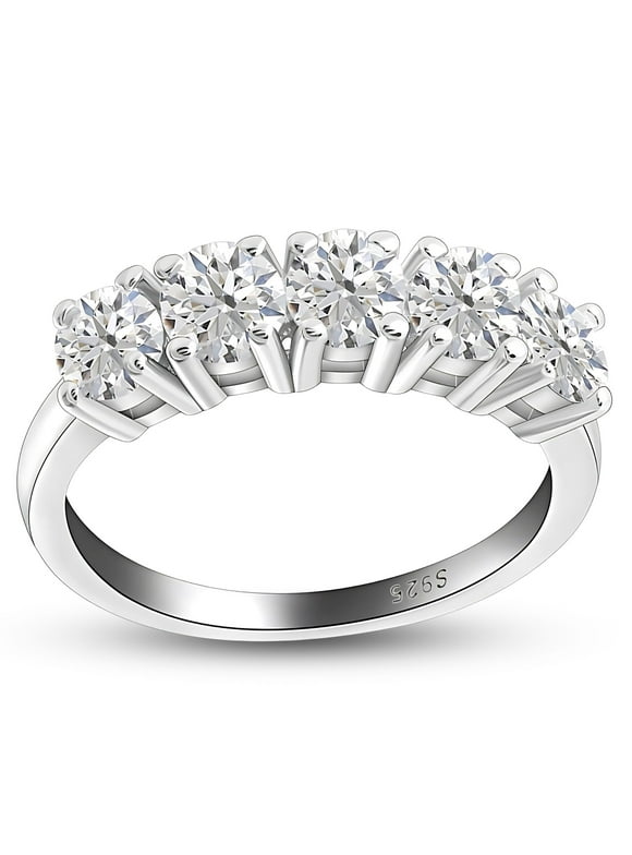 Le Bella Anniversary Ring for Women Wedding Band Ring Cz Sterling Silver by Ginger Lyne