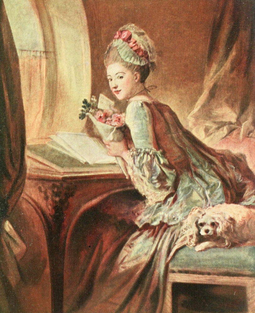 Le Billet Doux Fragonard 1908 Canvas Art - Jean-Honor Fragonard (24 x 36)