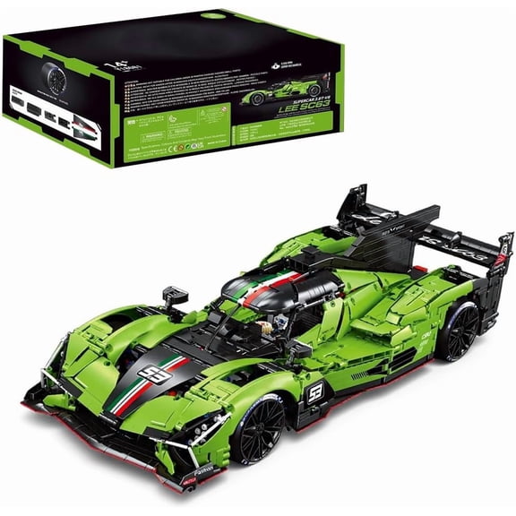 Le CS63 Hybrid Hypercar Building Set, Gift for Adult Racing Fans, 1:8 Scale Collectible Race Car Model Kit to Build and Display, Advanced Replica, Gift for Motorsport Fans, (3771 Pieces, A-Y18081)