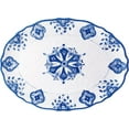 thumbnail image 1 of Le Cadeaux Melamine Oval Serving Platter 16 inch, Moroccan Blue, 1 of 3