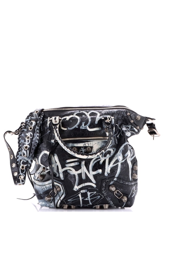 Le Cagole Graffiti Men Tote Leather Medium By Rebag