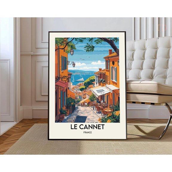 Le Cannet Cannes Region Poster Unframed Paper Print