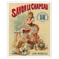 thumbnail image 1 of Le Chapeau Soap (Savon le Chapeau) - Lyon Marseilles France - Vintage Advertising Poster by Francisco Tamagno c.1873 - Fine Art Matte Paper Print (Unframed) 16x20in, 1 of 4