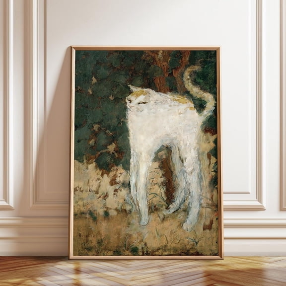 Le Chat Blanc Pierre Bonnard Style French Cat Art Unframed Paper Print