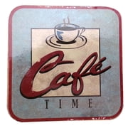 Le Chef Cafe Time Non-slip Cork-backed Coaster Set of 2