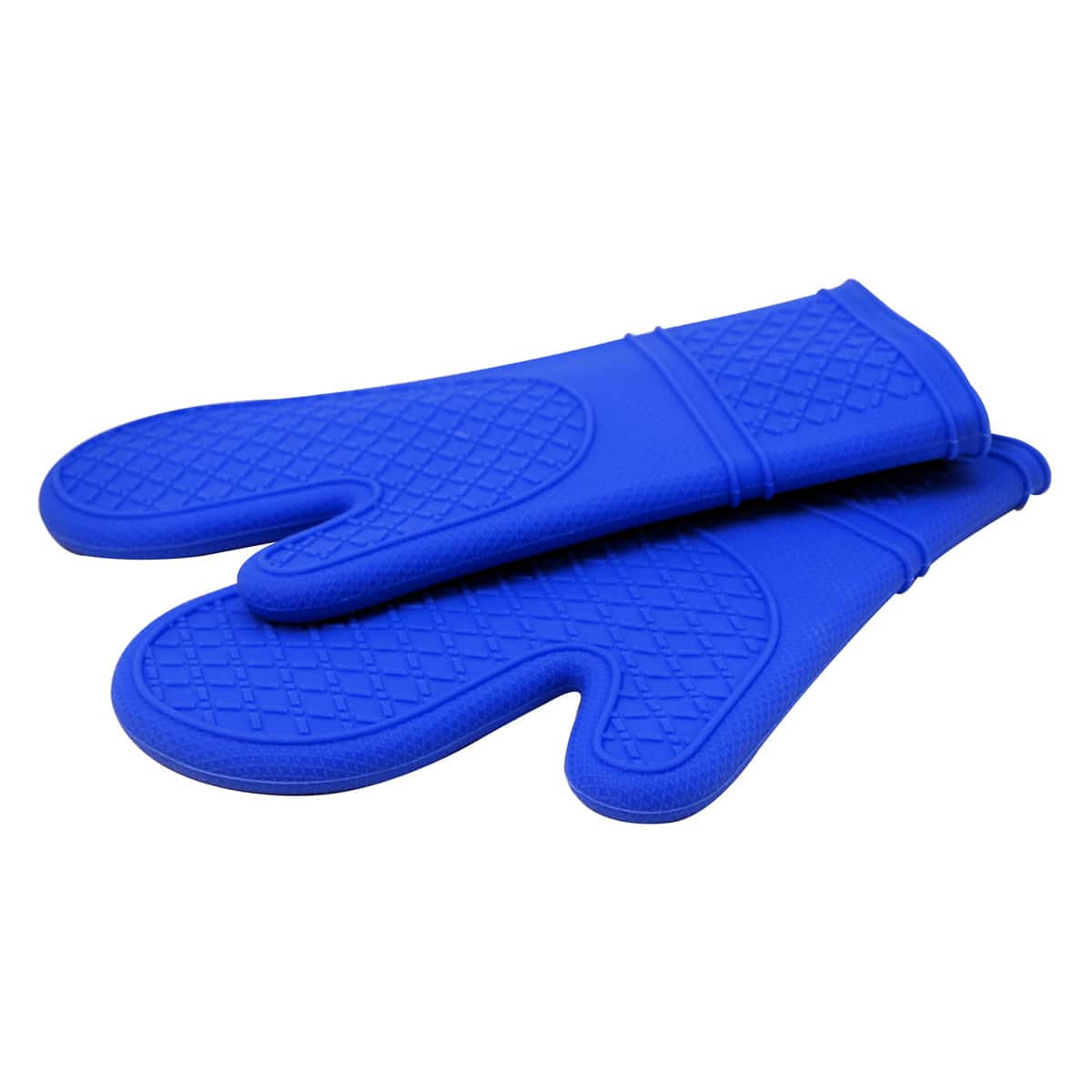Le Chef  Ultra-flex Silicone Padded Kitchen Oven Mitts (Set of 2) Blue Diamond