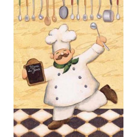 Le Chef et le Menu Poster Print by Daphne Brissonnet (11 x 14)