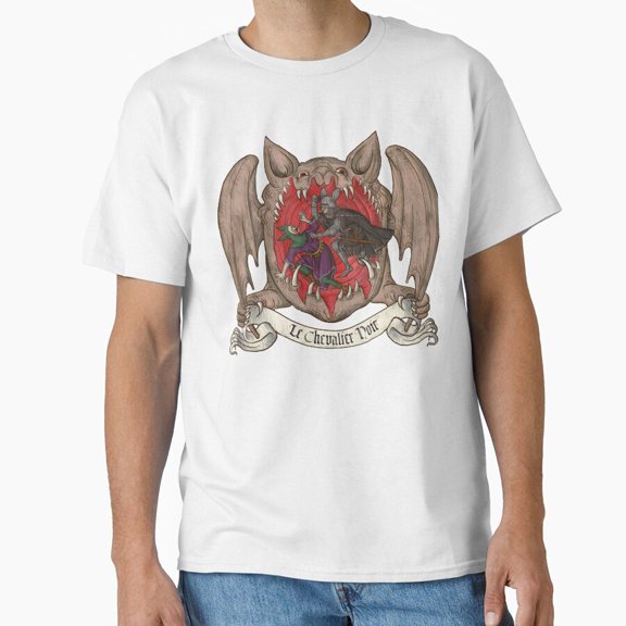 Le Chevalier Noir Dark Medieval Knight European Shield Armor Art T-Shirt