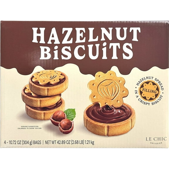Le Chic Patissier Hazelnut Filling Biscuits 42.89oz/(4bags)