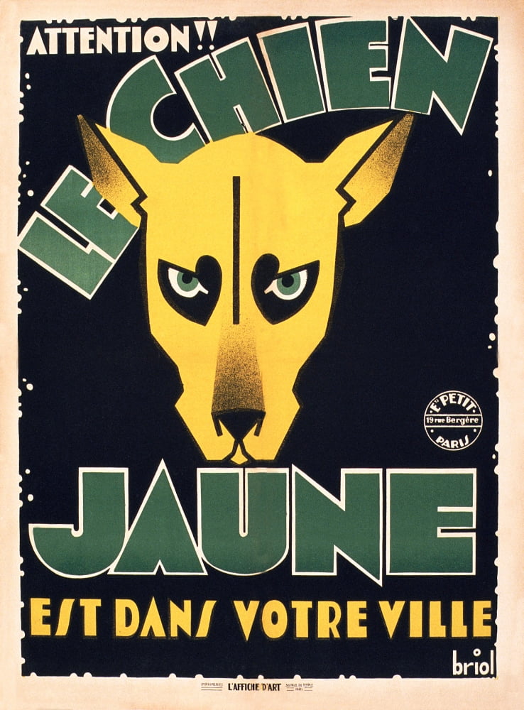 Le Chien Jaune Canvas Art - (11 x 17)
