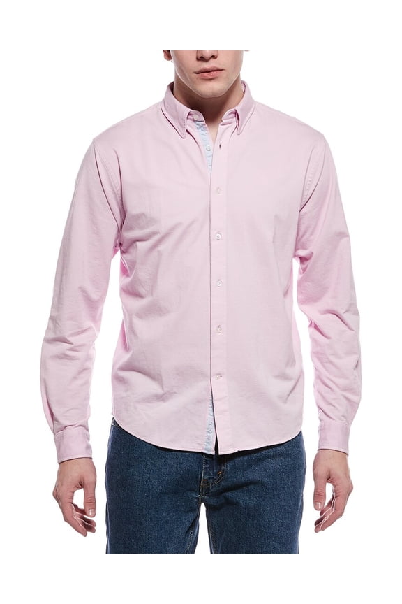 mens Andrew Button Shirt, s, Pink