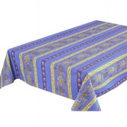 Le Cluny Lisa Provence Tablecloth Cotton Coated Blue Floral 52x72 Rectangular