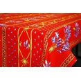 thumbnail image 1 of Le Cluny, Lavender Red French Provence 100 Percent Coated Cotton Tablecloth, 60 Inches x 96 Inches, 1 of 2