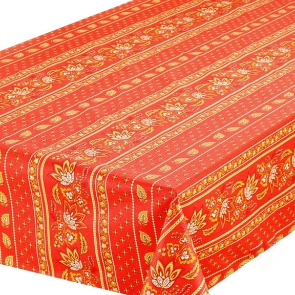 Le Cluny Lisa Red Coated Tablecloth (sizes available)