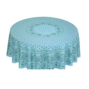 Le Cluny Lisa Turquoise Coated Tablecloth sizes available
