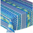 thumbnail image 1 of Le Cluny Olives and Mimosas Blue Coated Cotton Tablecloth 60”x120”, 1 of 3