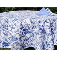 thumbnail image 1 of Le Cluny, Versailles Blue and White French Provence 100 Percent Coated Cotton Tablecloth, 70 Inches Round, 1 of 2