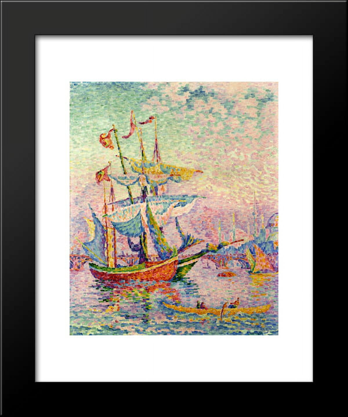 Le Corne d'Or, Le Pont 20x24 Framed Art Print by Paul Signac