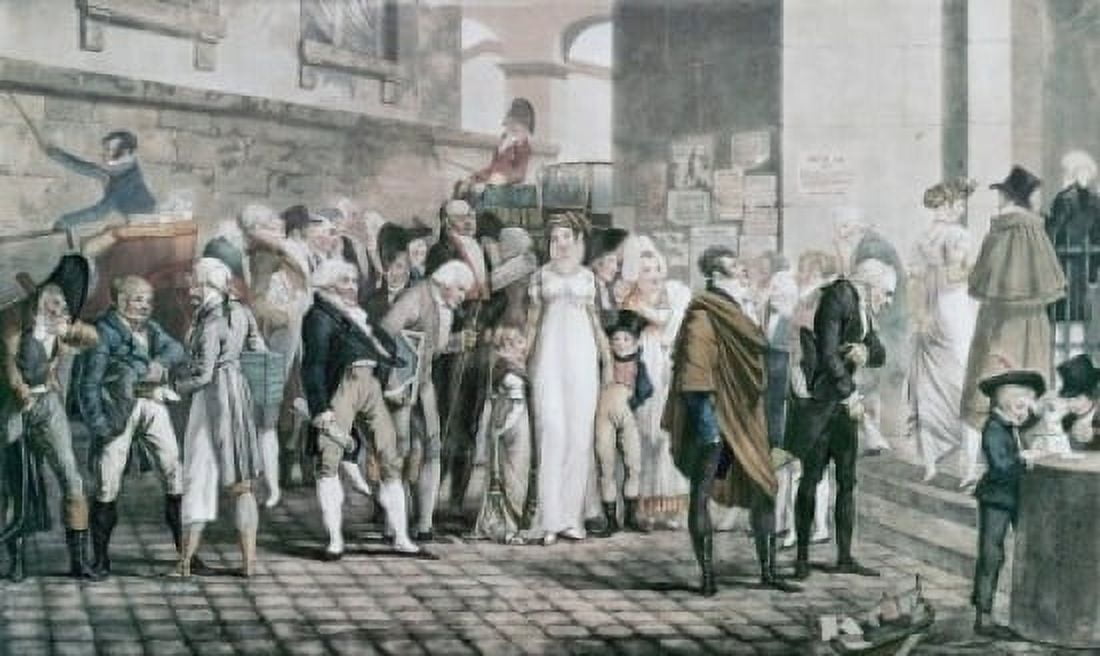 Le Courses Du Matin by Philibert Louis Debucourt 1755-1832 Canvas Art - Philibert Louis Debucourt (24 x 36)