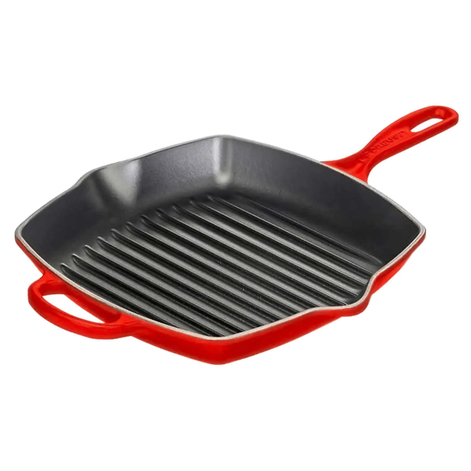 Le Creuset 10.25 Square Cast Iron Skillet Grill (Red)
