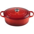 thumbnail image 1 of Le Creuset 4.3 Qt Cast Iron Signature Oval Casserole, Cherry Red, 1 of 6