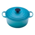 thumbnail image 1 of Le Creuset 4.5 qt Enameled Cast Iron Signature Round Dutch Oven (Caribbean), 1 of 2
