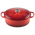 thumbnail image 1 of Le Creuset Enameled Cast Iron Signature Oval Dutch Oven, 5 qt. , Cerise, 1 of 8