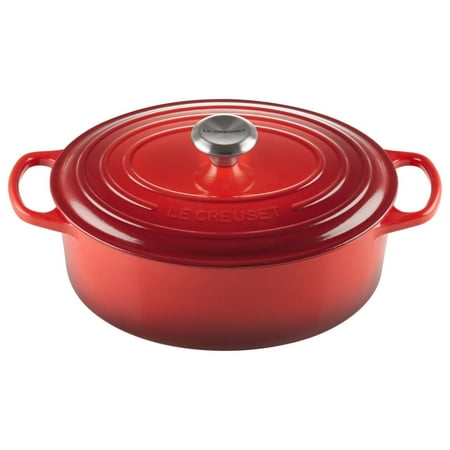 Le Creuset Enameled Cast Iron Signature Oval Dutch Oven, 5 qt. , Cerise