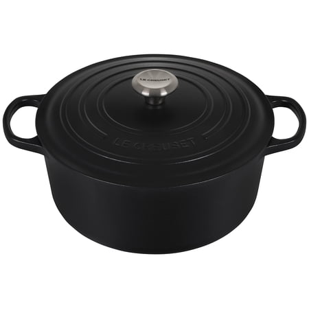 Le Creuset Enameled Cast Iron Signature Round Dutch Oven, 7.25 qt., Licorice