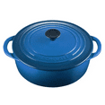Le Creuset Enameled Dutch Oven, 2.75 qt, Blue Marseille Shallow Round