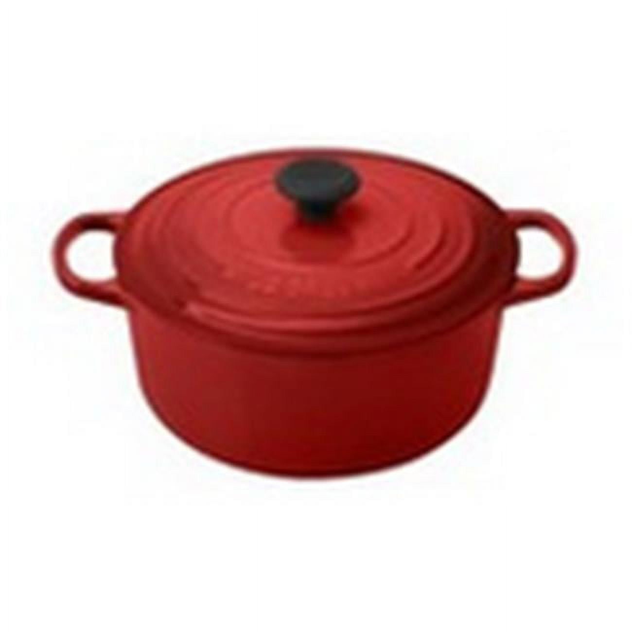 Le Creuset LS2501-26-67 5.5 qt Cast Iron Signature Enameled Round French-Dutch Oven, Cherry