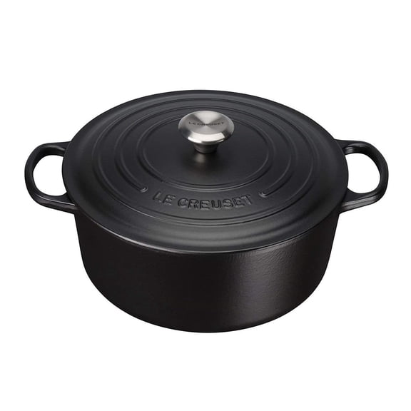 Le Creuset Signature Cast Iron Round Casserole, 6 Qt - Satin Black