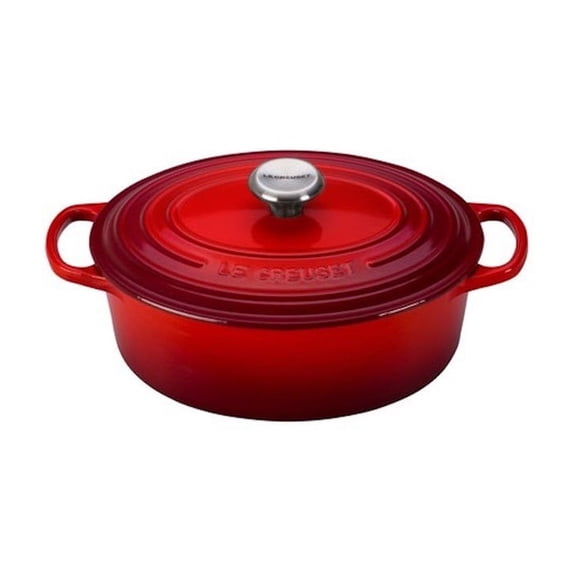 Le Creuset Signature Cerise Enameled Cast Iron 2.75 Quart Oval Dutch Oven