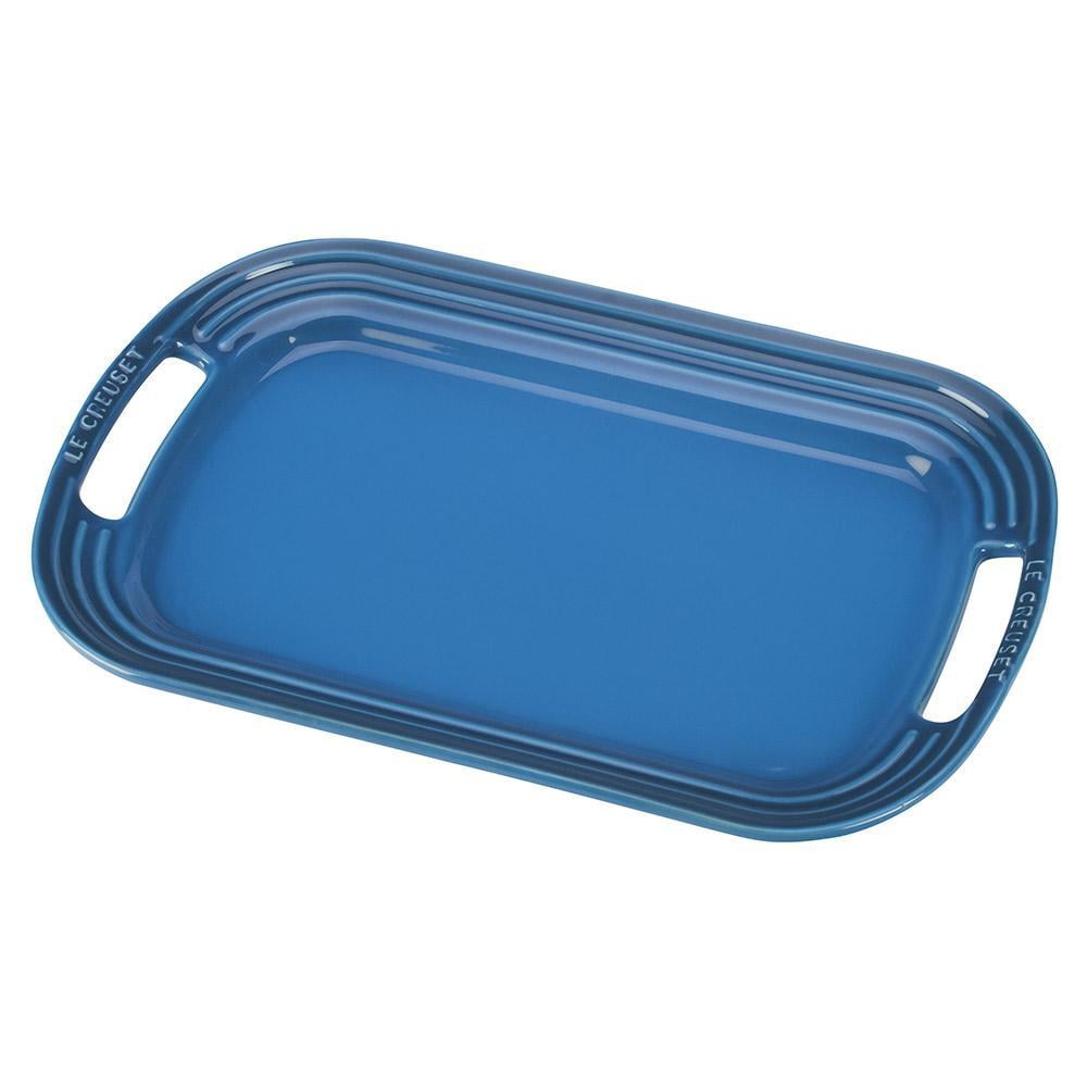 Marseille Blue Ceramic Rectangular Serving Platter