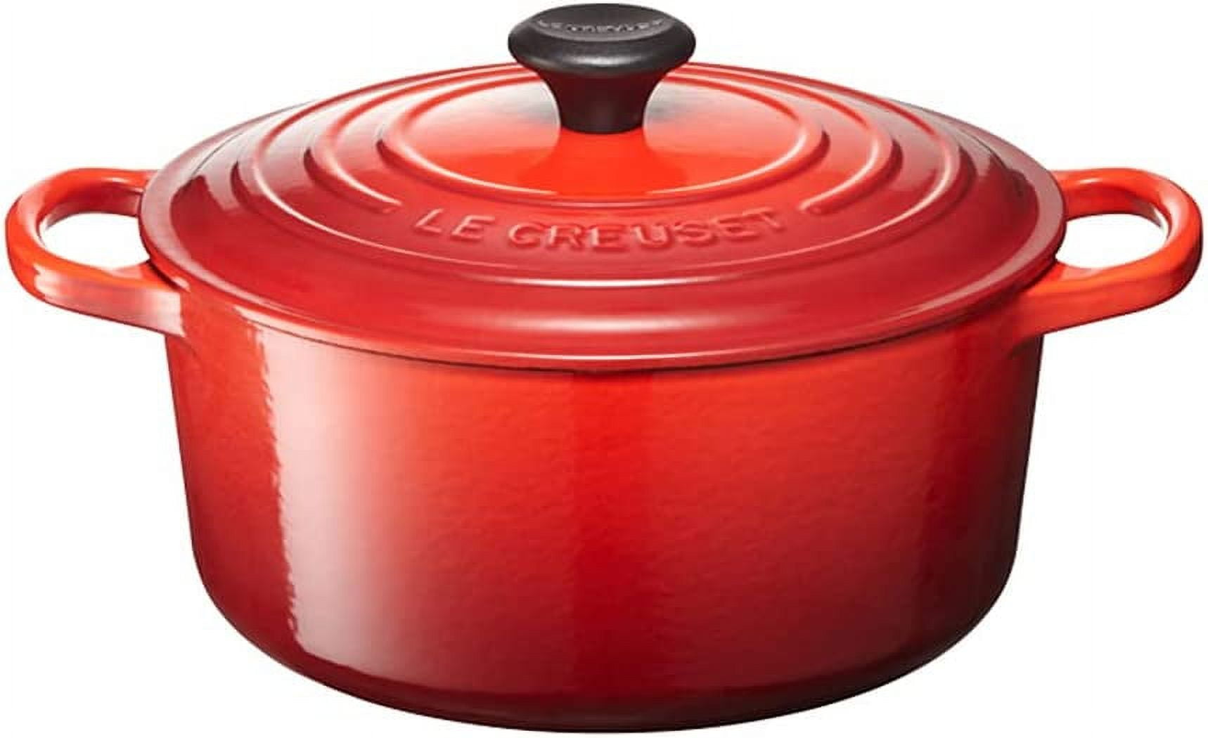 Le Creuset of America Enameled Dutch Oven, 2.75 qt, Cerise Red Shallow  Round Cocotte 