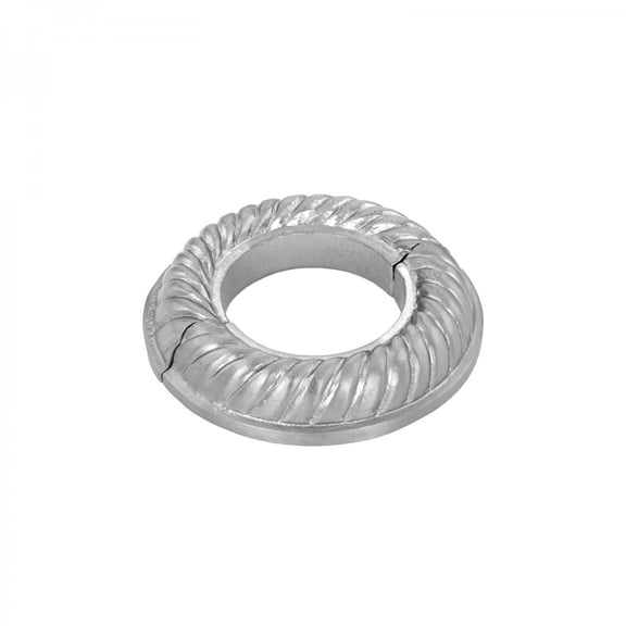 Le Cruller Radiator Flange Satin Finish 1-1/4" (IPS) pipe flange: 1-3/4" inside diameter; 3-1/8" outside diameter
